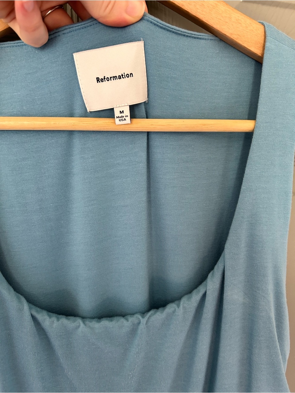 Reformation Kayla Knit Dress in Capri Blue - Picture 8 of 12